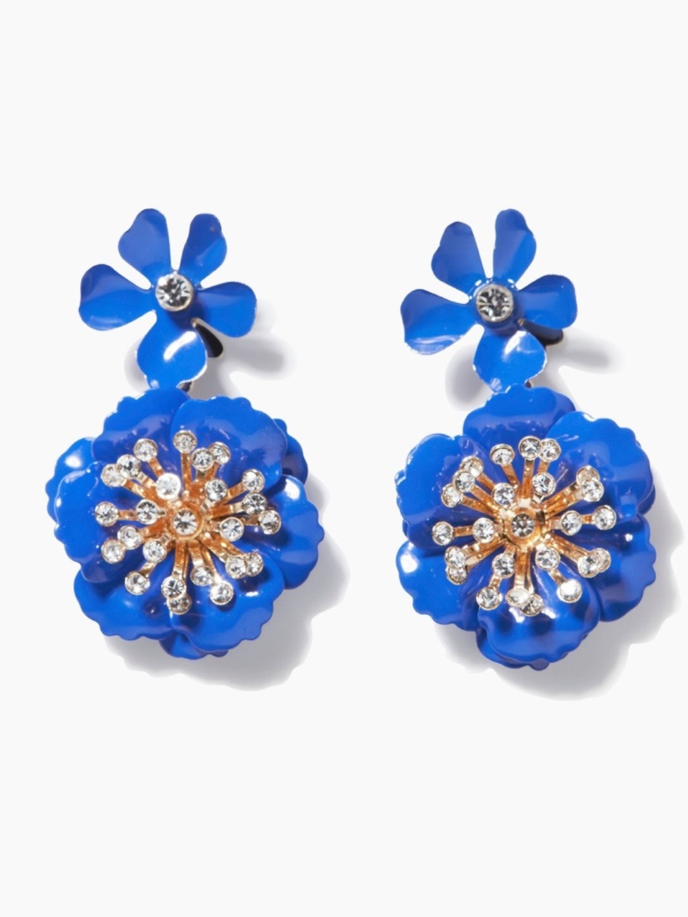 Carolina Herrera Floral Dangle Earrings